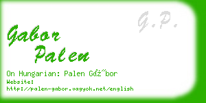 gabor palen business card